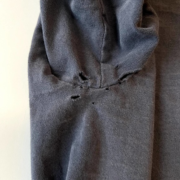 Vtg Y2k Nike Mini Swoosh Essential Shirt Navy Blue Faded Thrashed Silver Tag XL - Picture 10 of 14